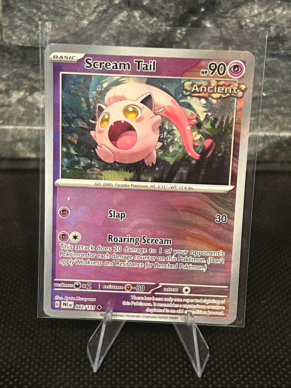 Pokemon Scream Tail‎ Pokeball 042/131 Holo from Prismatic Evolutions M/NM